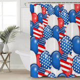 Balloon flag for independence day Shower Curtain - LeobonZone