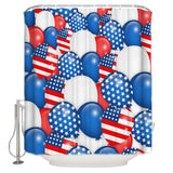 Balloon flag for independence day Shower Curtain - LeobonZone