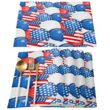 Balloon flag for independence day Personalized Table Placemats - LeobonZone