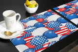 Balloon flag for independence day Personalized Table Placemats - LeobonZone