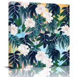 Forest plant leaves flowers Canvas painting - LeobonZone