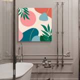 Abstract art tropical leaves Canvas painting - LeobonZone