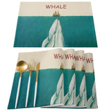 Vintage ocean whale Personalized Table Placemats - LeobonZone