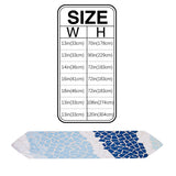 Indigo Blue Triangle mosaic marble Table Runner Place Mats Sharp Angle - LeobonZone