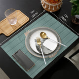 Cyan wood grain background seahorse Personalized Table Placemats - LeobonZone