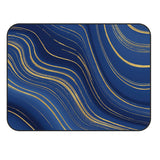 Marbling Abstract blue background Sponge Rillet Rubber Rugs - LeobonZone