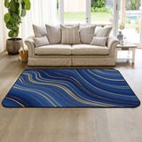 Marbling Abstract blue background Sponge Rillet Rubber Rugs