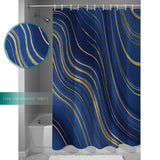 Marbling Abstract blue background Waterproof Durable Shower Curtain - LeobonZone