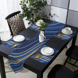 Marbling Abstract blue background Table Flag And Table Mat Suit Sharp angle - LeobonZone