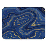 Round marbling Abstract blue background Sponge Rillet Rubber Rugs - LeobonZone