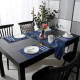 Round marbling Abstract blue background Table Flag And Table Mat Suit Sharp angle - LeobonZone