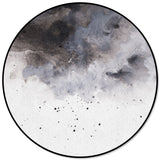 Black Marble light color pattern stone Circular Felt Rugs - LeobonZone