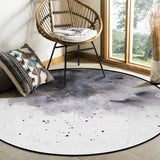 Black Marble light color pattern stone Circular Felt Rugs - LeobonZone