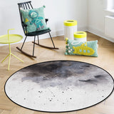 Black Marble light color pattern stone Circular Felt Rugs - LeobonZone