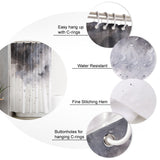 Black Marble light color pattern stone Waterproof Durable Shower Curtain - LeobonZone
