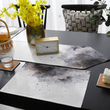 Black Marble light color pattern stone Table Flag And Table Mat Suit Sharp angle - LeobonZone