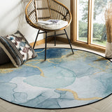 Blue Marble light color pattern stone Circular Felt Rugs - LeobonZone