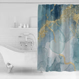 Blue Marble light color pattern stone Waterproof Durable Shower Curtain - LeobonZone