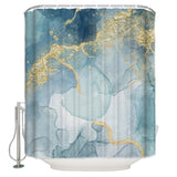 Blue Marble light color pattern stone Waterproof Durable Shower Curtain - LeobonZone