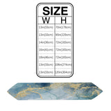 Blue Marble light color pattern stone Table Runner Place Mats Sharp Angle - LeobonZone