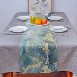Blue Marble light color pattern stone Table Runner Place Mats - LeobonZone