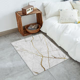 Grey Marble line texture Leather Doormat - LeobonZone