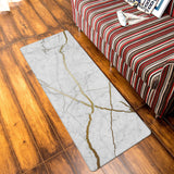 Grey Marble line texture Leather Doormat - LeobonZone