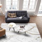 Grey Marble line texture Right Angle Felt Rugs - LeobonZone