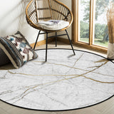 Grey Marble line texture Circular Felt Rugs - LeobonZone