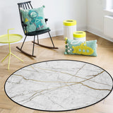 Grey Marble line texture Circular Felt Rugs - LeobonZone
