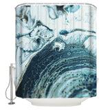 Green Marble fluid gradient texture Waterproof Durable Shower Curtain - LeobonZone