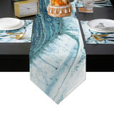 Green Marble fluid gradient texture Table Flag And Table Mat Suit Sharp angle - LeobonZone